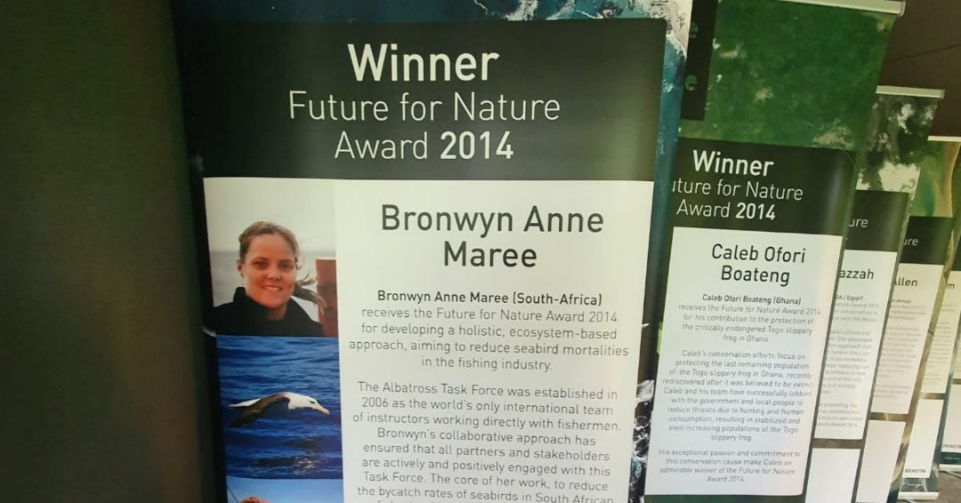 BirdLife_SA's tweet photo. Bronwyn Maree attended the 15th Future For Nature (FFN) Awards ceremony in the Netherlands & she was one of the winners of the FFN awards in 2014. African winners from the past 15 years were able to attend and reunite.
#BirdLifeSouthAfrica #RegionalConservation #FutureForNature https://t.co/mxwxXeaHBf