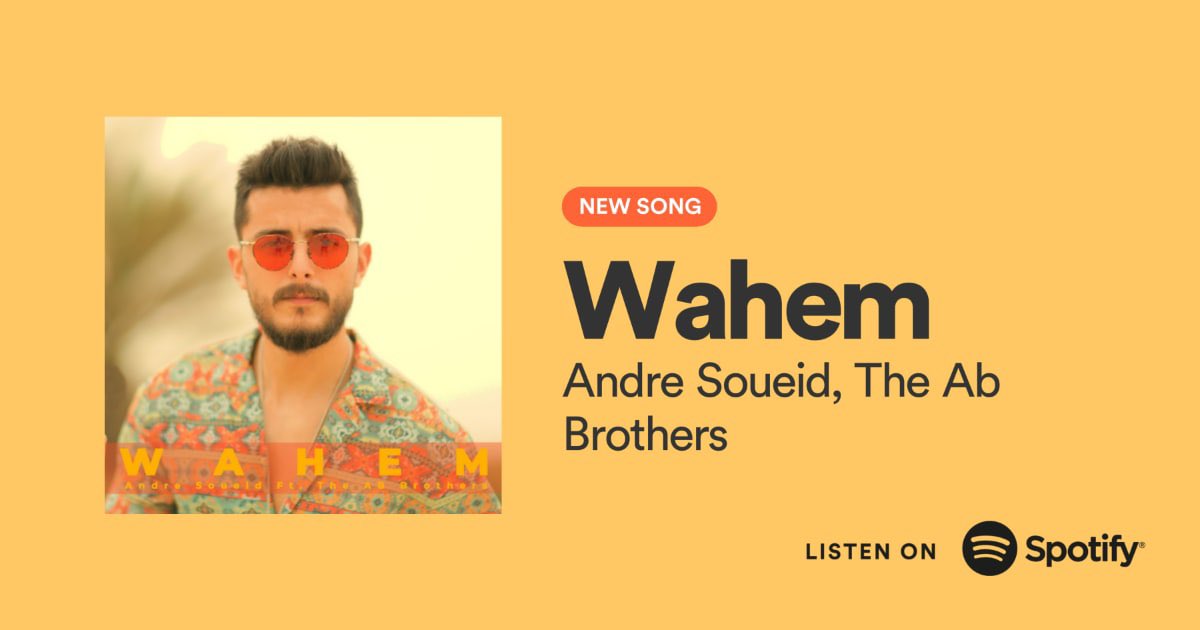 andresoueid's tweet image. Stream #WAHEM now on @SpotifyArabia 🎧 

▶️ spoti.fi/3Mtvg6y

#AndreSoueid | @Spotify |  #Music