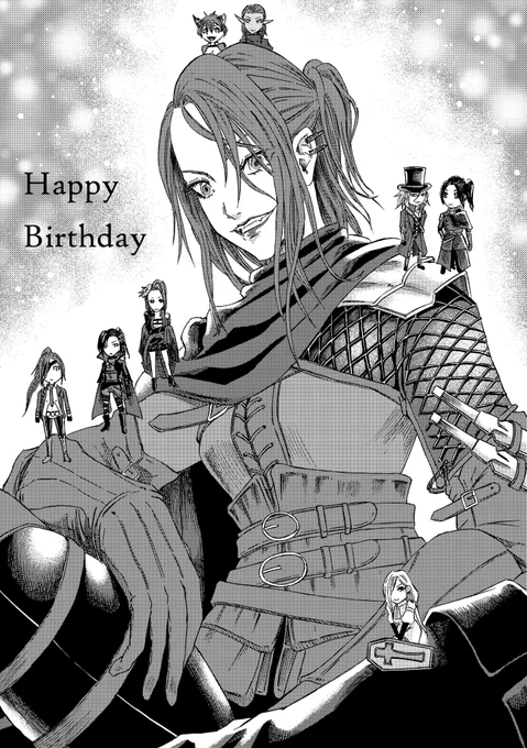 @Danya_olvide 麗chaelさん、お誕生日おめでとうございます!リクエストの自褪せ人と色々オマケ付けました。褪せ人の頭に乗っかってる奥さん共々、良い一年となりますように! 