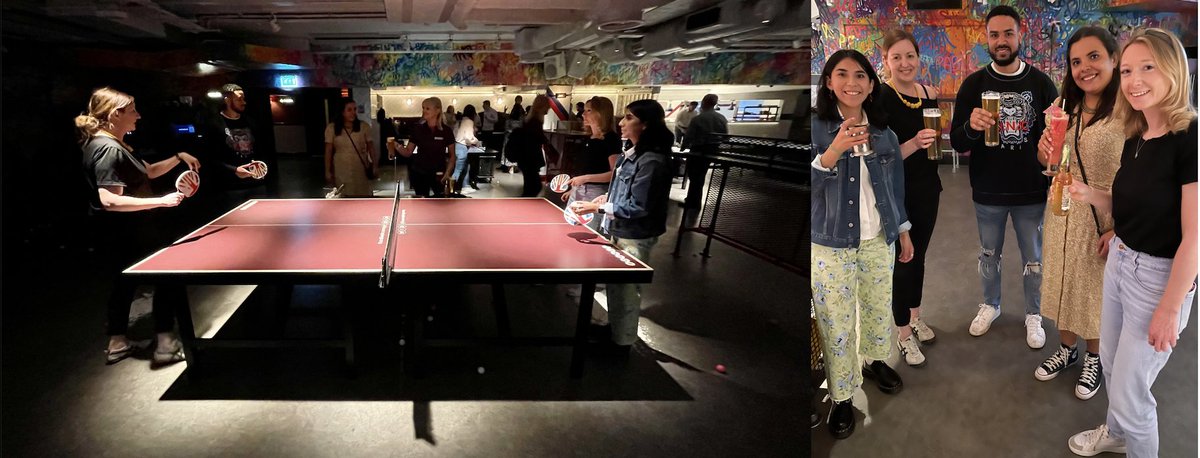 Much fun served up with the Opencast #London hub gang at <a href="/bouncepingpong/">Bounce</a> in #Shoreditch! Great to get together in person over pizza and 11-point TT doubles! Game set and match to new OC faces Charlottes O (1 and 2🙂), Mark, Ivina and Marcy! #Tabletennis #NotJustWork