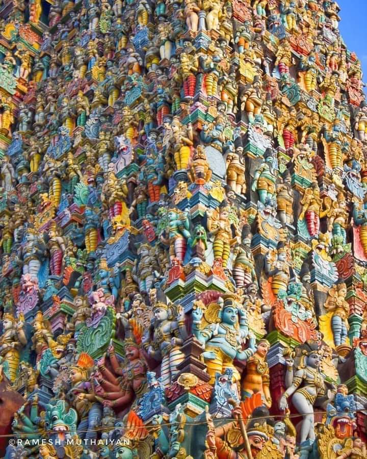 Baffling architecturemarvels ❤❤
Pinnacle of craftsmanship 🙏🙏
Count the gods if you can 👍🙂
Madurai meenakshiamman temple, Tamilnadu