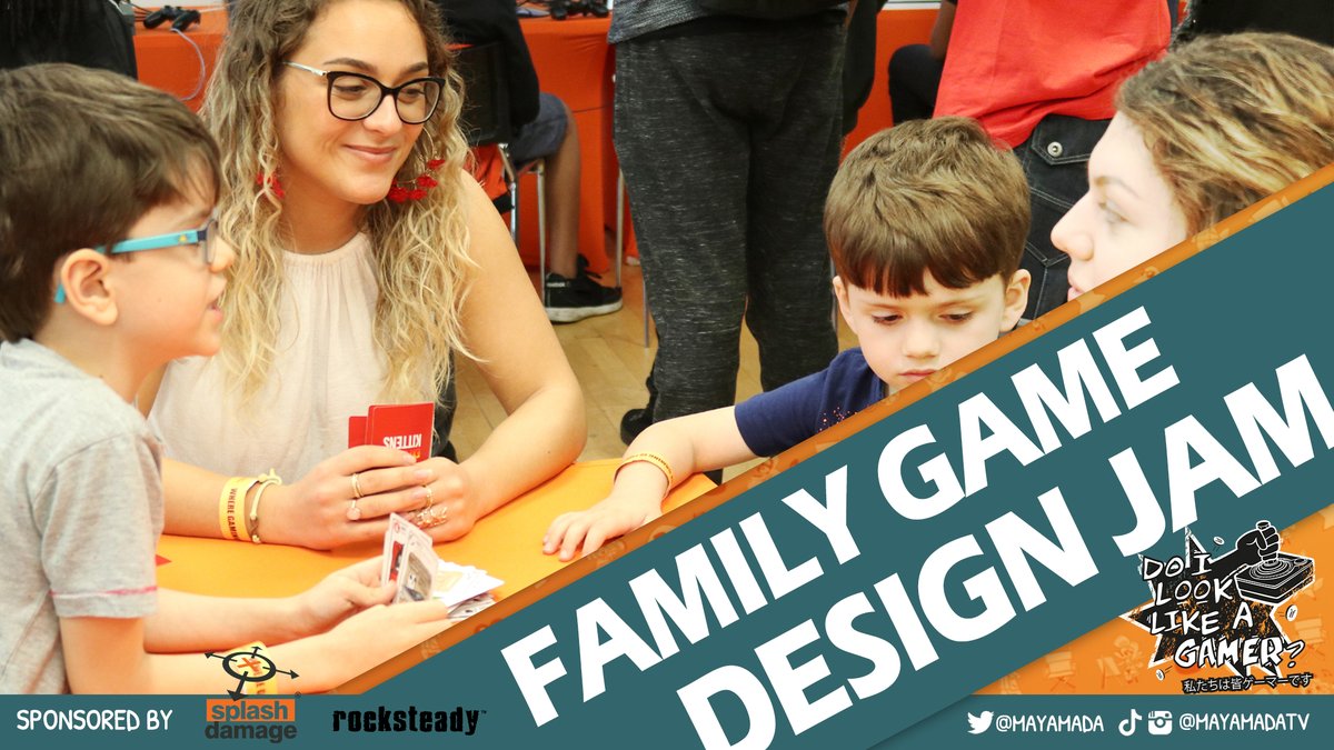 Our Family &amp; Friends Game Design Jam is coming June 4th <a href="/redmond_centre/">Redmond Community Centre</a> 🎮🎉

Work as a team to create your own tabletop game, and pitch to real life game devs!

Sponsored by <a href="/splashdamage/">Splash Damage</a> + <a href="/RocksteadyGames/">Rocksteady Studios</a>

Get your FREE tickets today: eventbrite.co.uk/e/friends-fami…

#looklikeagamer