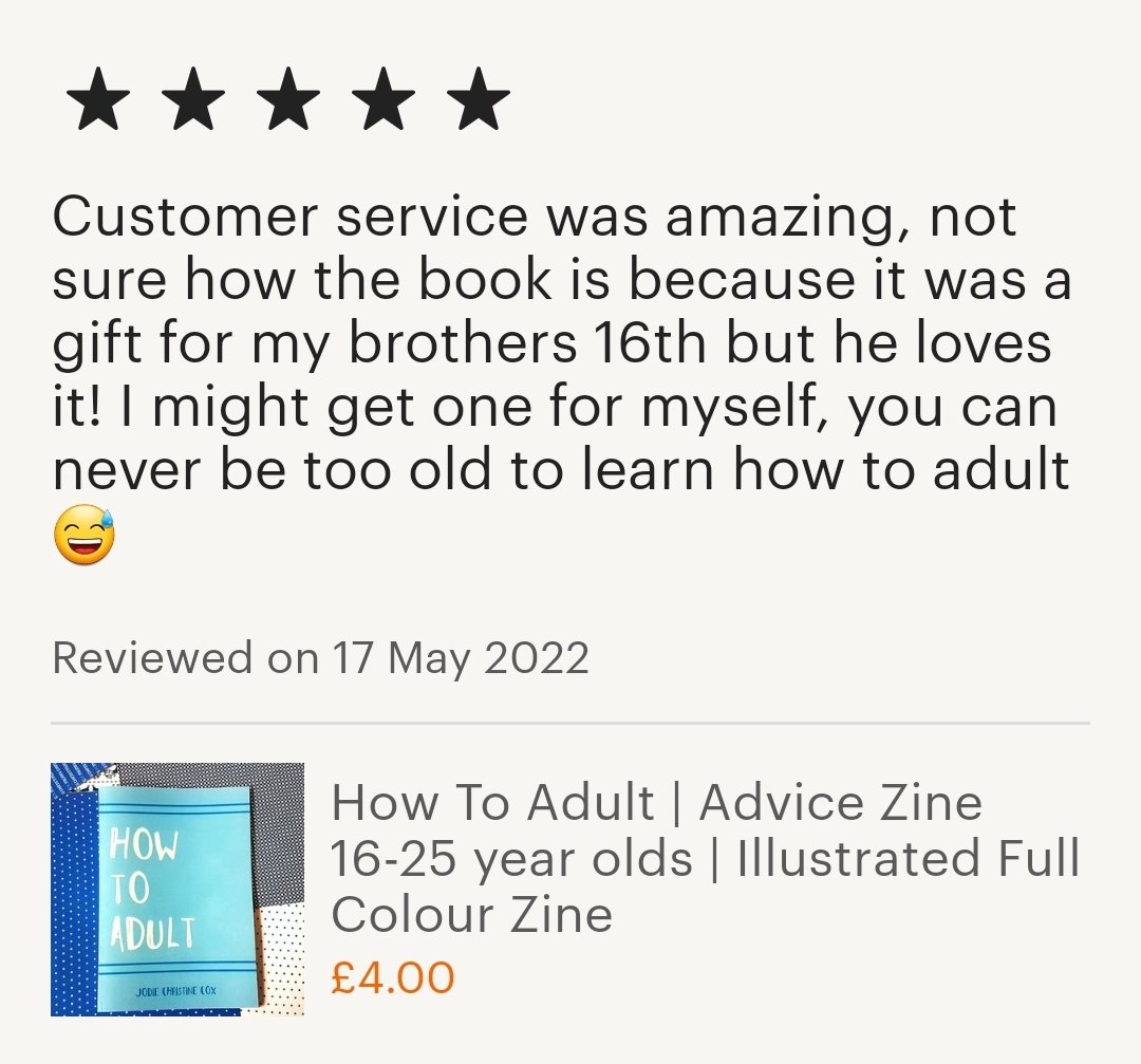 jodiesnaps's tweet photo. Also! How cute is this review for How To Adult?? ⭐⭐⭐⭐⭐
#etsy #etsyshop #gifts https://t.co/X6XKJtartv