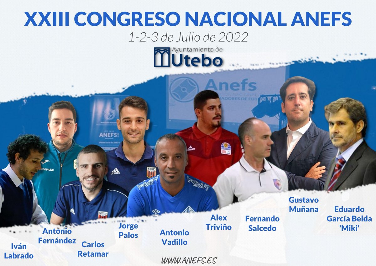 Anefs's tweet photo. 🔔 ¡Ponentes confirmados!

🔈 Presentamos a los ponentes confirmados en el próximo XXIII Congreso Nacional @Anefs.

⬇ ¿Te lo vas a perder?
📆 1-2-3 Julio 2022
📍 Utebo (Zaragoza)

🔜 https://t.co/6IAPHXdiTR

#TuEresAnefs #XXIIICongresoNacionalAnefs https://t.co/IRoQ7lkcMl