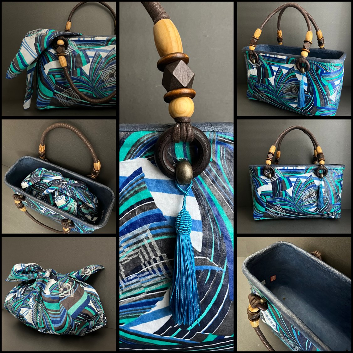 明治時代初期の和紙を使用！一閑張り大判丸カゴ