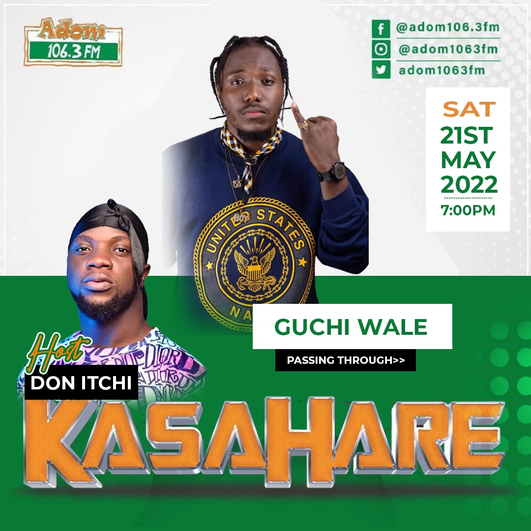 Guchiwalegh's tweet photo. I Will Be Live On The Kasahare Show On Adom 106.3 FM Tomorrow At 7PM  With The Commander Of The Show Don Itchi.
We Bringing Fire To The Studio.
#Omy #OnDem #Finally #Shelling https://t.co/vcGcyWBNqd