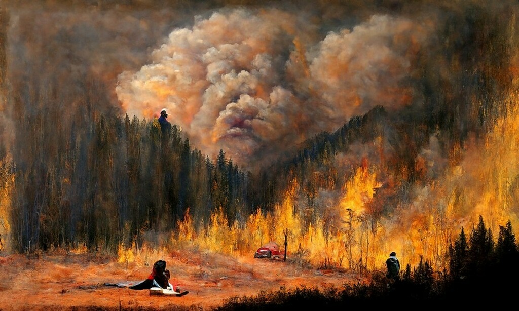 novanestgames's tweet photo. "Wildfire"

This artwork created with #doku 

#aiart #aigeneratedart #digitalart #oilpainting #digitalpainting #illustration #digitalillustration #digitaldrawing #aiartists #aiartwork https://t.co/u52C0wfbsW https://t.co/3HilFc5Z7V