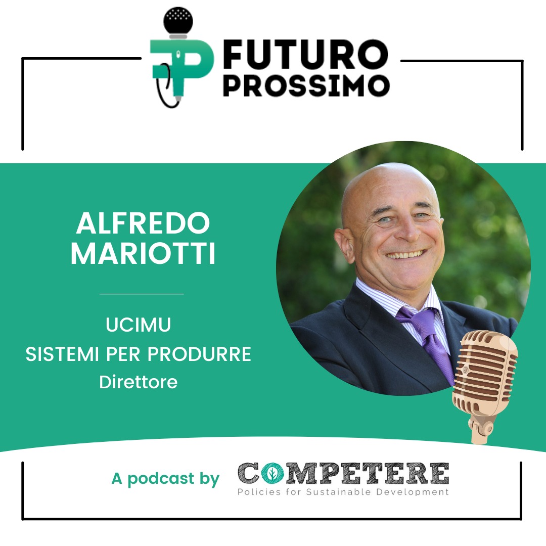 competereEU's tweet photo. Segui la nuova puntata di Futuro Prossimo! Ospite del #podcast di Competere @ALFREDOMARIOTT1, Dir. Gen. di @UCIMU, con lui parliamo di #materieprime transizione #ecologica #innovazione #industria  #automazione #sostenibilità #lavoro 👉 https://t.co/eX20xz3UQY https://t.co/wcKCFWRxBy