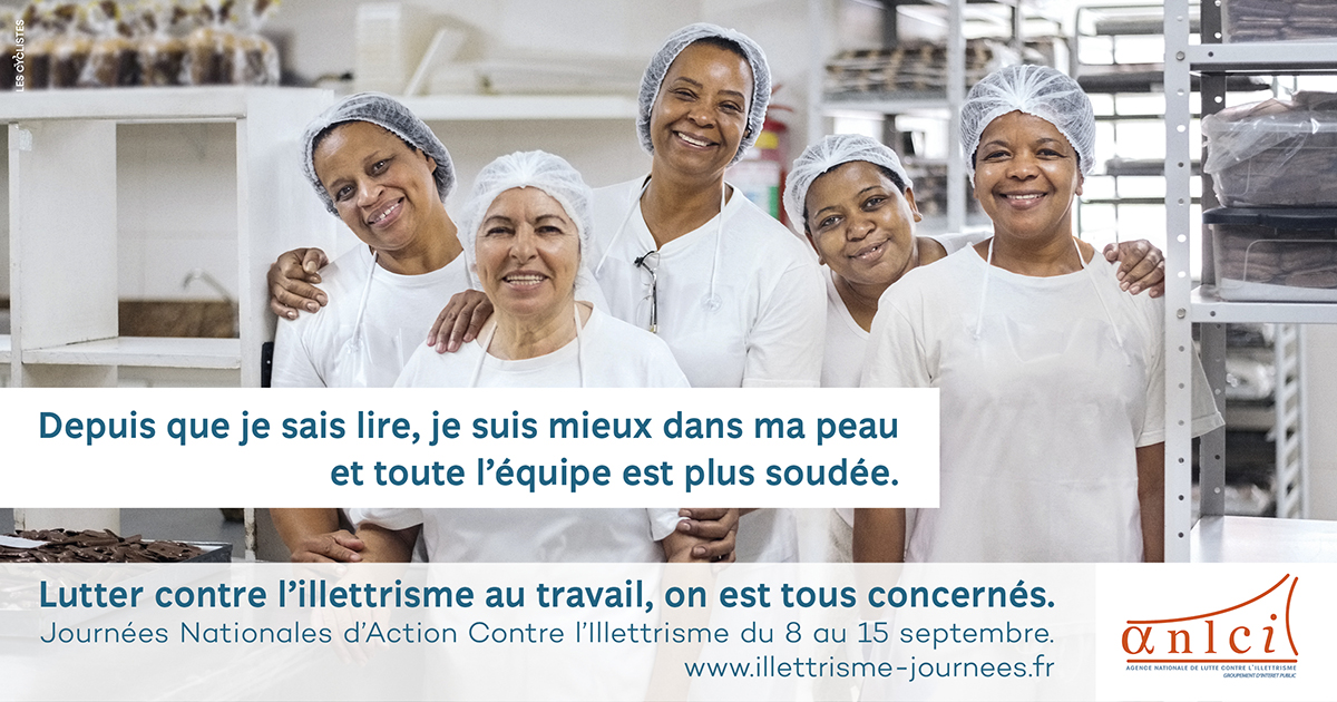 Lutter contre l’illettrisme au travail, on est tous concernés
Parmi les 2,5 millions de personnes confrontées à l’illettrisme, plus de la moitié exerce un emploi. Agissons pour informer, donner à voir les solutions. RDV pour les #JNAI2022 de septembre !
illettrisme-journees.fr