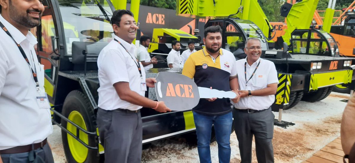 AceCranesIndia's tweet photo. Machine handover done at Excon 2022!
#Excon #Excon2022 #ACE #AceCranesIndia #CranesIndia #AceAtExcon https://t.co/i6sxv0bl9F