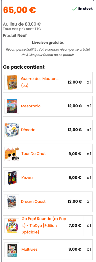 _Eludra_'s tweet photo. 👀 Et si vous voulez des promos sur les promos, jetez un oeil sur nos packs 😉

https://t.co/OZ3hqWPVKf

#PROMO #j2s #JDS #jeuxdesociete #boardgames #jeux #promotion #BONPLAN #reduction #liquidation https://t.co/xSY8Ph2Eaj