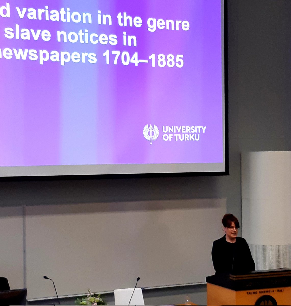 jansfi's tweet photo. Susanna Mäkinen's #PhD viva just began. Looking forward to a good discussion. #englanninkieli #kieliaturussa #utulang #utuling #turunyliopisto @UniTurku #historyofenglish #linguistics https://t.co/hAuQ20BsSX