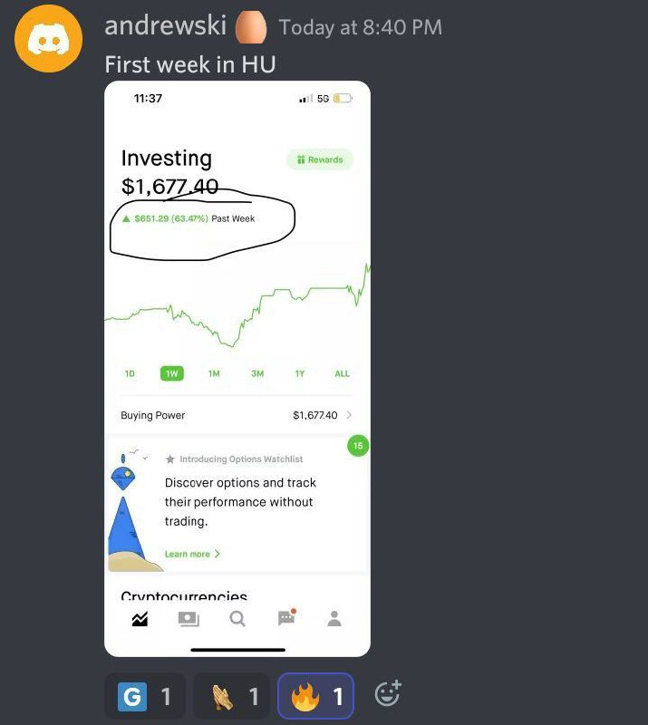 chief_tate's tweet photo. its insane how much people are making. HU 2.0 is definitely worth it 🤙💵💵 https://t.co/FclGg60gTq