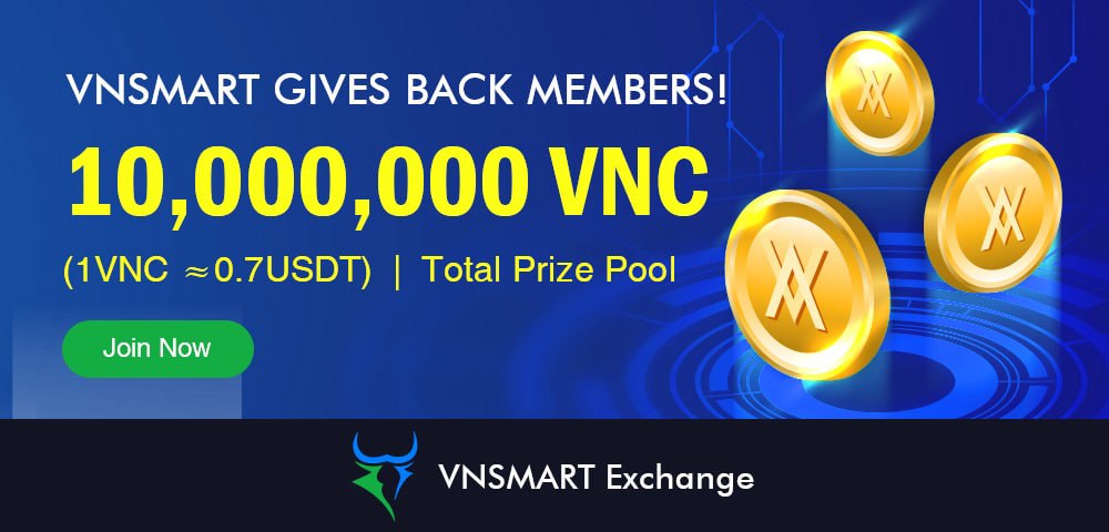OverAirDrop's tweet photo. 🚀 Airdrop: VNsmart Gives Back

💰 Value: 10,000,000VNC (1VNC=$0.7)
💝Participant: 100 VNC 
👥 Referral: 10VNC 
🎁 Upgraded Reward: $10,000 trading bonus 

✔️ Join Airdrop Bot: https://t.co/NYugbHLAOx

🔹 Complete all the tasks
📅 End Date: May 30th, 2022 https://t.co/hpznwR49UM