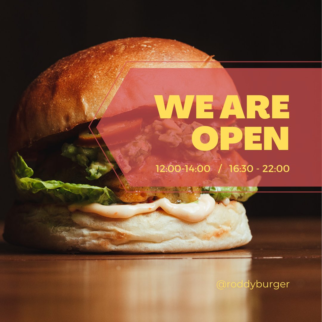 roddyburger's tweet photo. We are open from 12!! Thank you to everyone that's supported us, we can't wait to see you and a few new faces! #roddygoodburger #tunbridgewells #burgerkingsofTW #openingday https://t.co/PEvxpi1Baz