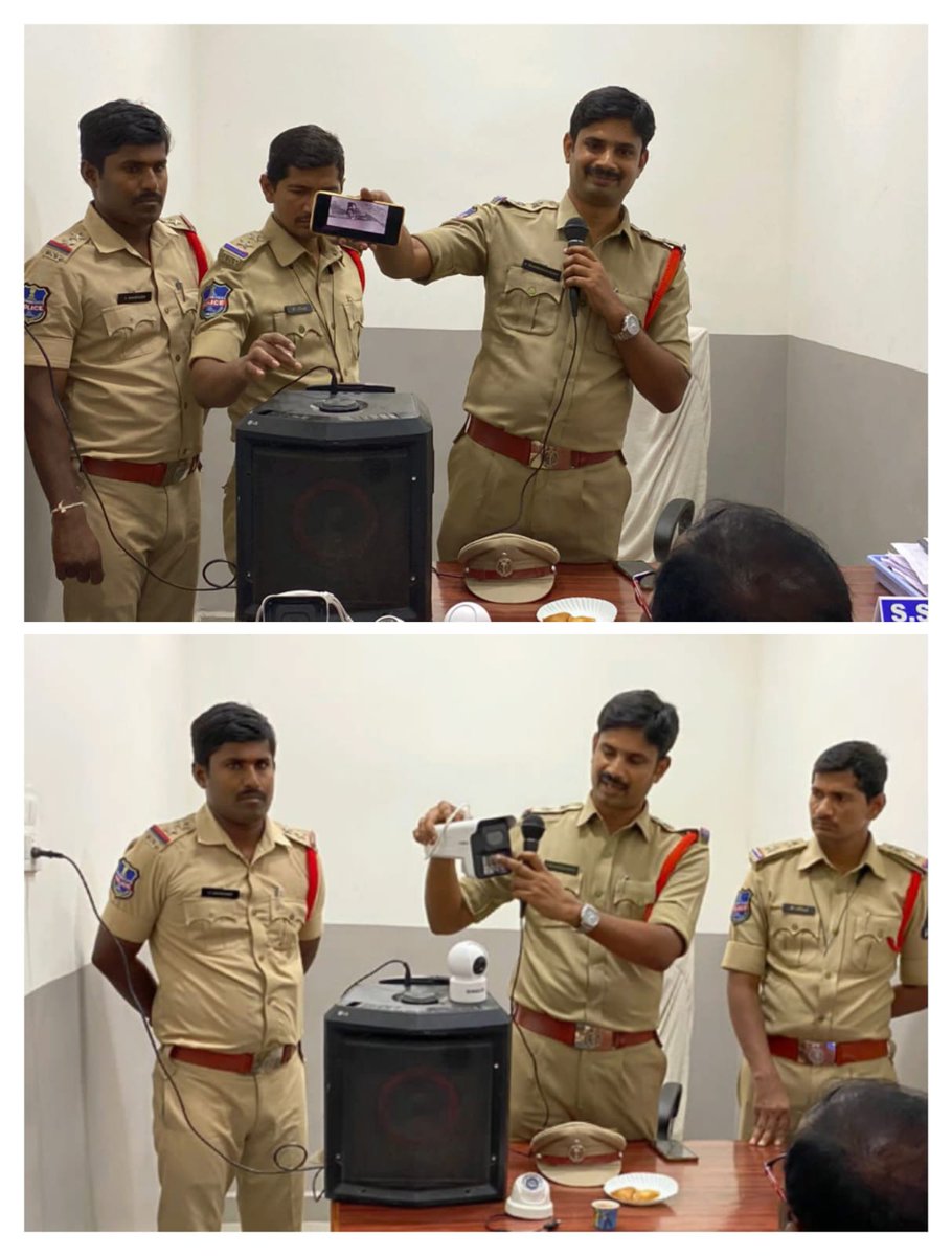 shonlg2town's tweet photo. ఈ రోజు పోలీస్ స్టేషన్ నందు స్థానిక కౌన్సిలర్ ల తో సీసీ కెమెరా ఏర్పాటు పై గౌరవ డి.ఎస్.పి గారి ఆధ్వర్యంలో అవగాహన కార్యక్రమం ఏర్పాటు చేయడం జరిగింది. కార్యక్రమంలో సీఐ చంద్రశేఖర్ రెడ్డి,ఎస్ ఐ లు రాజశేఖర్ రెడ్డి, మహేందర్ ,కోటేష్ ,కౌన్సిలర్లు తదితరులు పాల్గొన్నారు #CCTV #safecolony https://t.co/txE6x3WdQC