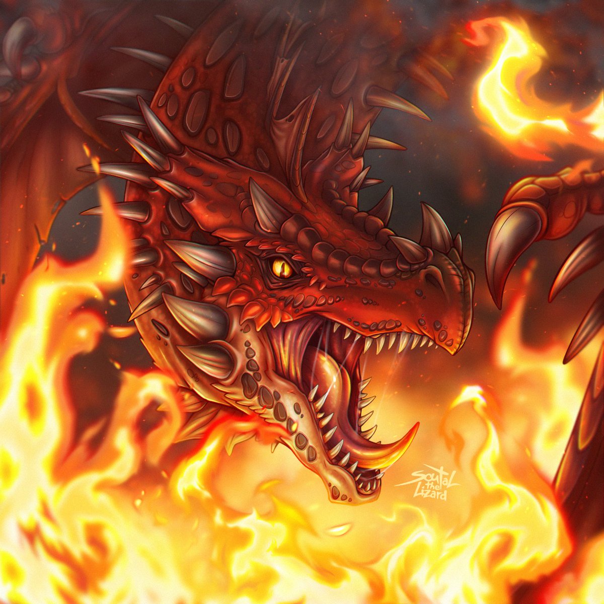 One done, three left. Heart of Fire. The embodiment of unstoppable rage. To your attention, Fire Wyvern, survivors!  #ARKSurvivalEvolved #arkart