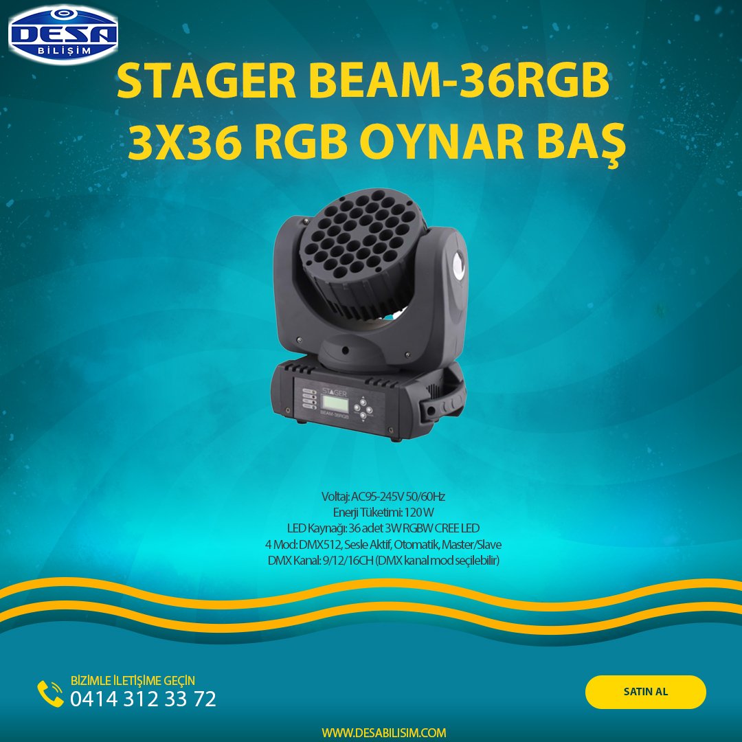 desabilisim's tweet photo. STAGER BEAM-36RGB 3X36 RGB OYNAR BAŞ STOKTA!
Daha Fazlası İçin Hemen İletişime Geçin..
☎0414 312 33 72
🌐https://t.co/e2SkB0Ktgd
#stager https://t.co/hNA4Ht5Oe7