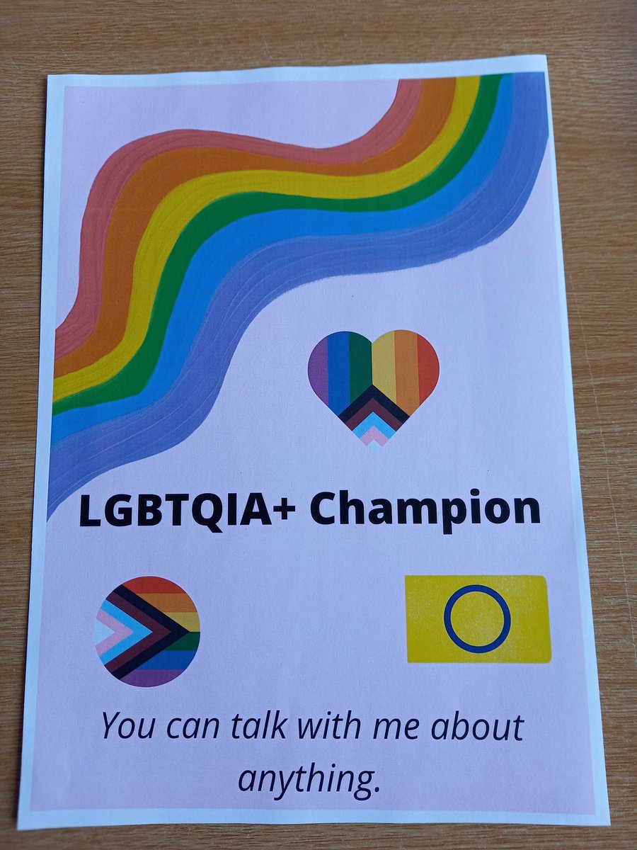 Our staff are PROUD to display our new posters around the school #hereforyou #inclusion #respect