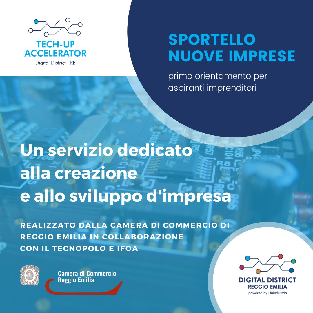 TechUpAcc's tweet photo. #TechUpAccelerator partecipa allo Sportello Nuove Imprese, il servizio di @CamComReggioEmi, 
@Rei_innova e @ifoasapereutile che fornisce informazioni di primo orientamento agli aspiranti imprenditori.
https://t.co/kwxuywM1ly 
Prossimo appuntamento 25 maggio. https://t.co/TH2FdFYfBd