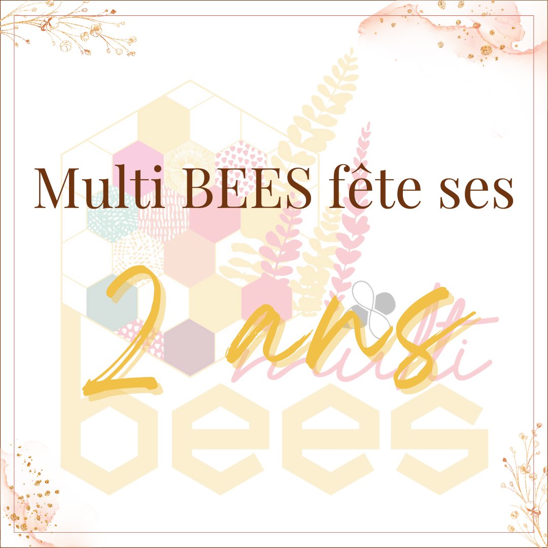 BeesMulti's tweet image. 🐝🐝Multi BEES 🐝🐝
Aujourd’hui Multi BEES fête ses 2 ans ! 🥳
La ruche a bien grandi depuis ses premiers jours. Nous sommes maintenant 24 Abeilles à œuvrer dans toute la France 🤩
Merci de faire partie de cette aventure folle qui au début n’était qu’un rêve 😊🌼
Des BEES ! 🐝