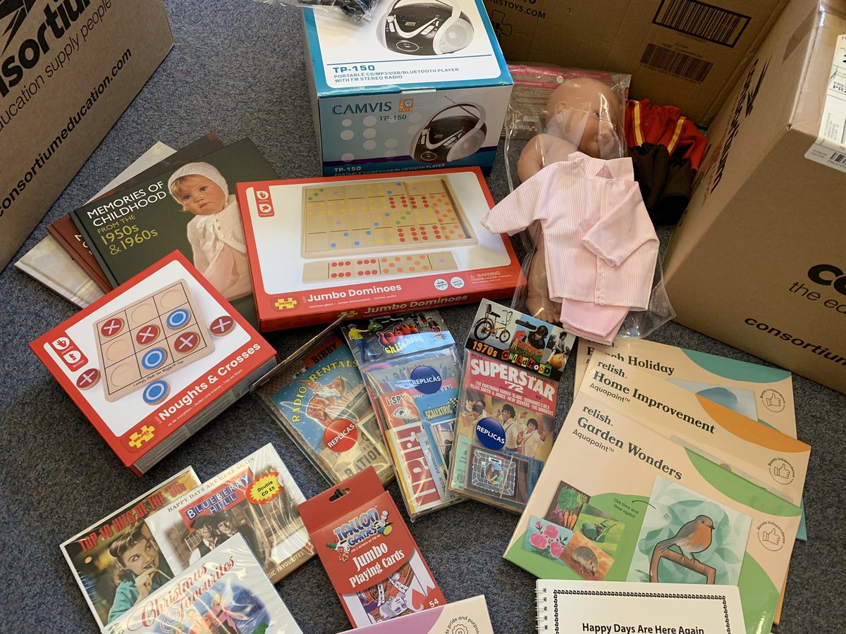 The wonderful volunteers at LTHTR gifted us £15k to spend on Dementia resources!! This is just a small selection of items we have received so far! #DementiaActionWeek #DAW2022 @LancsHospitals @LancHospCharity