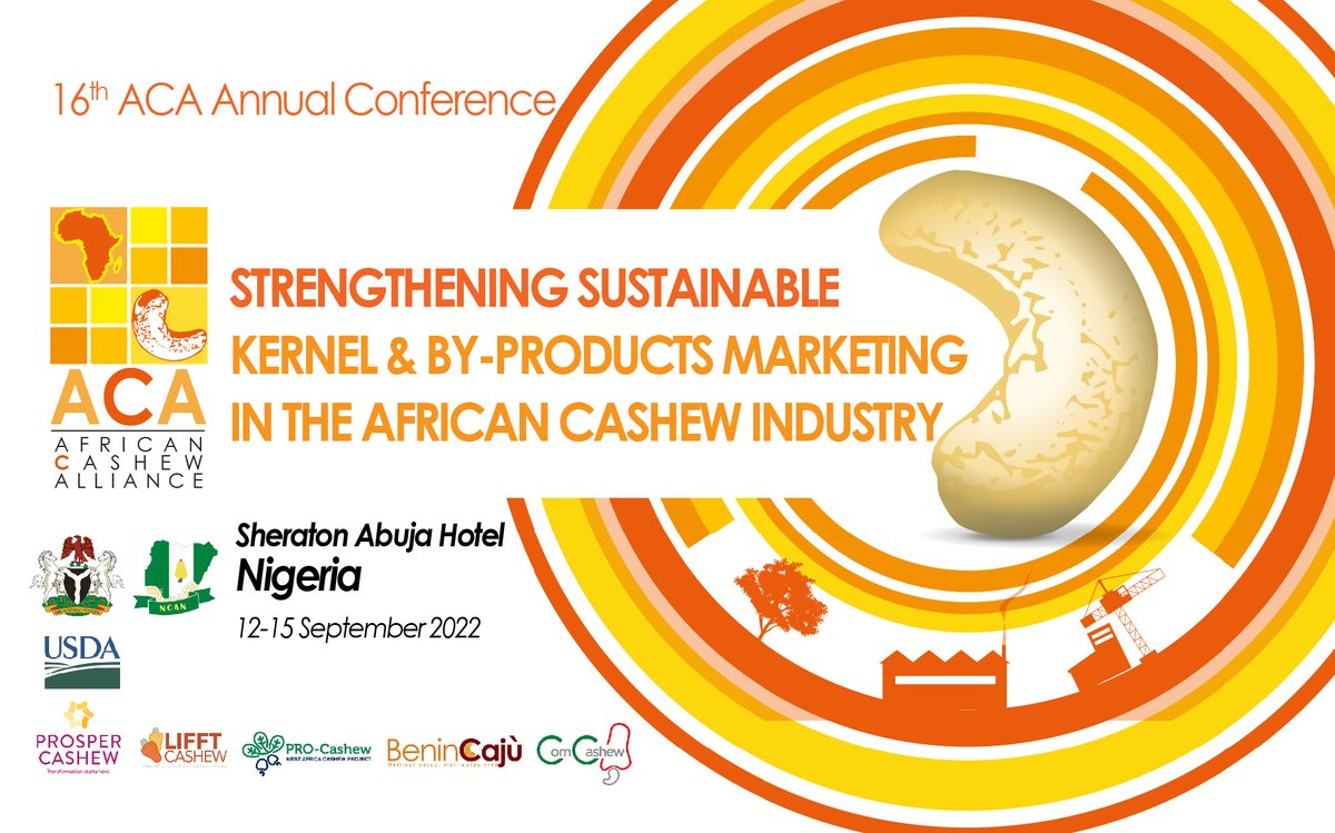 AfricanCashew's tweet photo. The online registration for the 16th African Cashew Alliance Annual Cashew Conference and Expo has officially opened.
The Conference will be held at the Sheraton Abuja Hotel, in Abuja, Nigeria from 12th to 15th September 2022.
Visit https://t.co/SarT9bzsty to register! https://t.co/yNNOxHpkFd