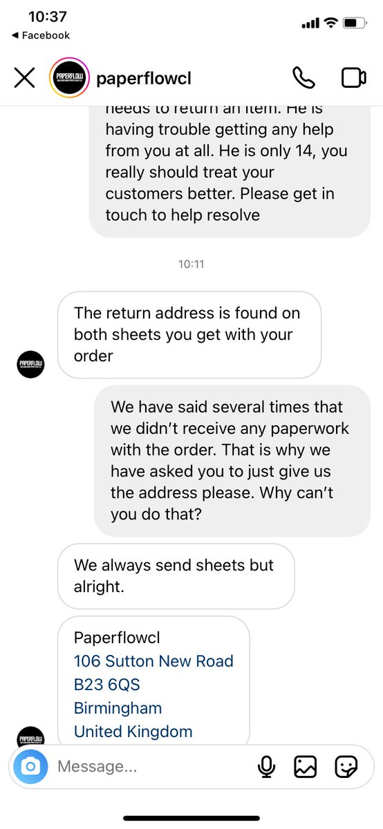 I have never come across a company soo rude and unhelpful as @PaperflowCL this is the final resolution, thankfully but this has been going on for weeks. The answer they sent and deleted just said ‘because you haven’t asked’. Avoid this company
