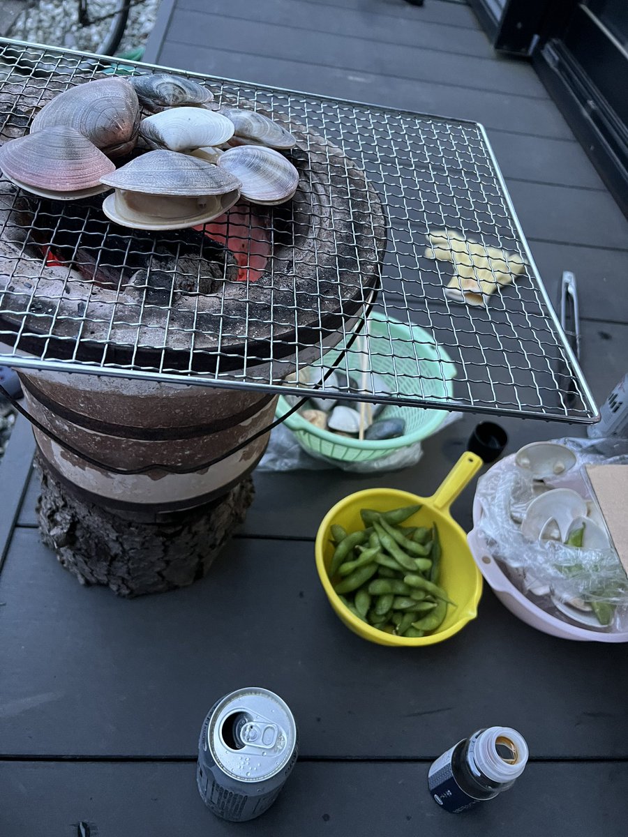murayoshi87's tweet photo. って事で嬉しくてはまぐり焼いて飲んでます https://t.co/gOZWJ4EU7R