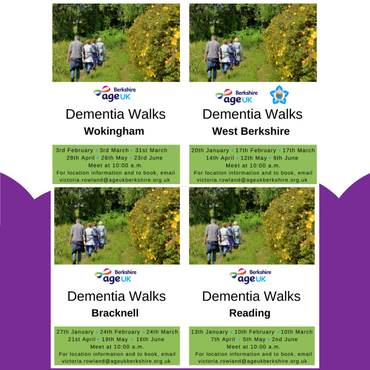 GetBerksActive's tweet photo. Joining a group and getting active is not only great for people living with Dementia, it's a way for carer's to connect and gain support! @AgeUKBerks offer brilliant Dementia Walks around #Berkshire. For more info ➡️ https://t.co/fZQZ2mcS6N 

#DementiaActionWeek https://t.co/BXuOm6O5KF