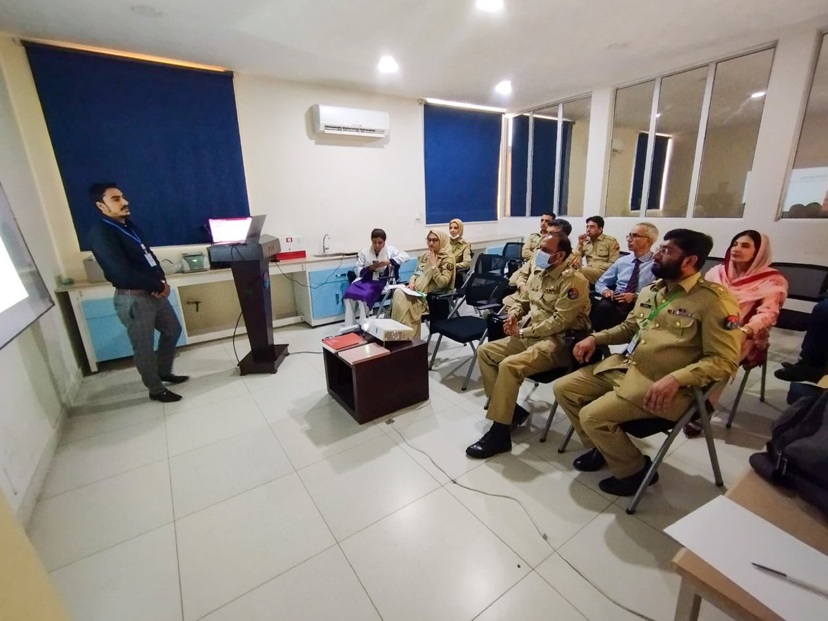 gmspakistan's tweet photo. #GMS conducted hands on training and presentation on Biofire FilmArray in Microbiology Department of AFIP, Rawalpindi.
#BioMerieux #FilmArray #AFIP #GMSPakistan https://t.co/2sH9csmW0L