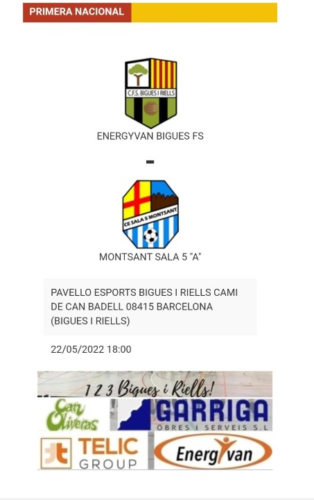 CFSBiR's tweet image. @FUTSALCat
PARTIT DE LLIGA!!!
 Volem continuar a la part alta i per aquesta raó us necessitem per poder mantenir els tres punts a casa, perquè casa és el nostre fortí quan us tenim a prop.

1 2 3 Bigues i Riells!!!🧡🖤⚽✊