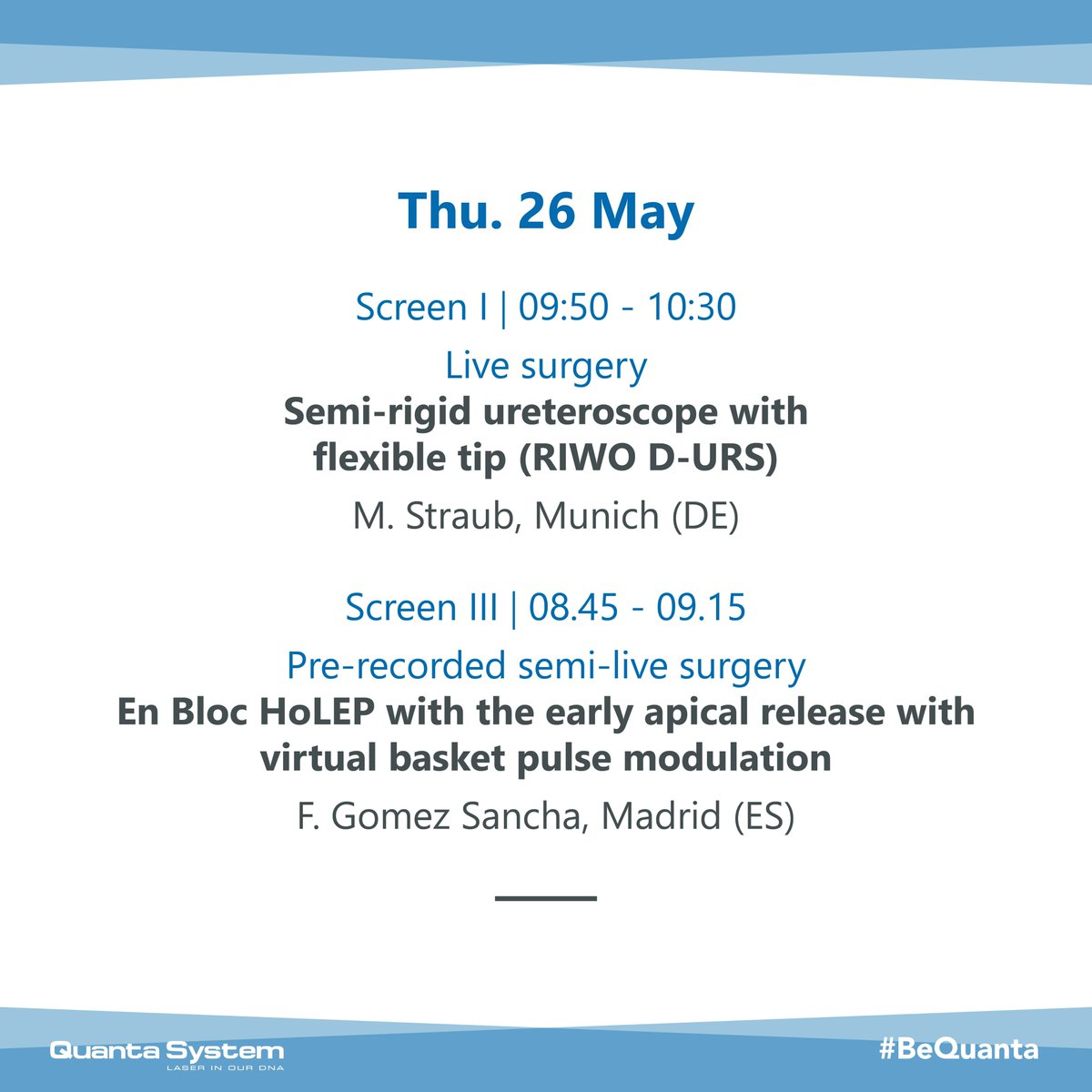 quanta_system's tweet photo. #CasaQuanta at UROtech22🇹🇷 - Visit us at Booth N.2 and don't miss out our KOL's live and semi-live surgeries!
@Uroweb 
@fgomsan https://t.co/iJqR5TNHZ0