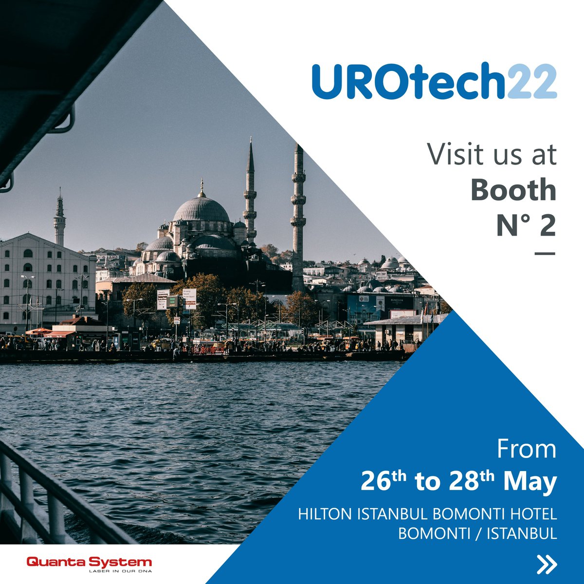 quanta_system's tweet photo. #CasaQuanta at UROtech22🇹🇷 - Visit us at Booth N.2 and don't miss out our KOL's live and semi-live surgeries!
@Uroweb 
@fgomsan https://t.co/iJqR5TNHZ0