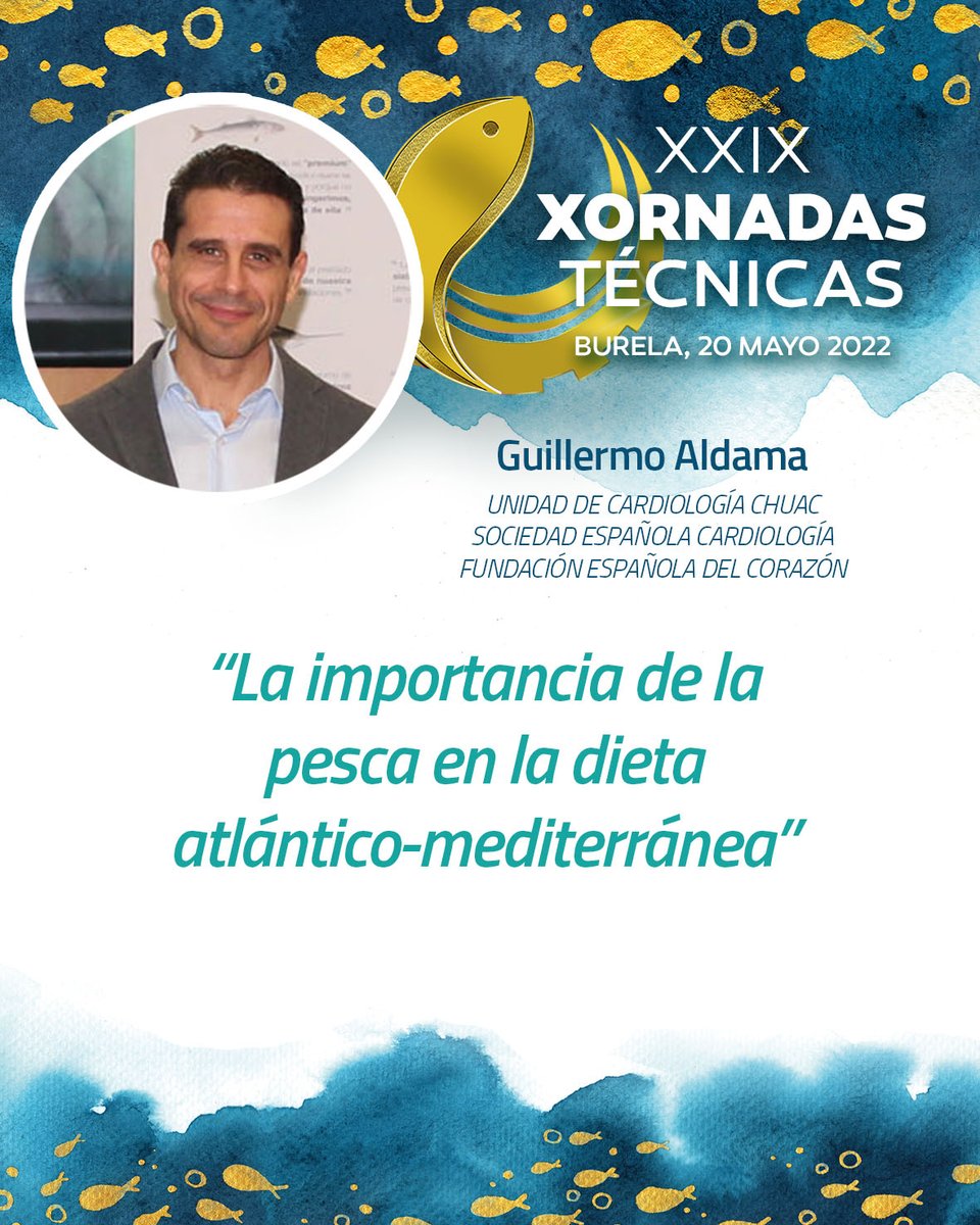 FExpomar's tweet photo. ¿Cómo se está quedando el corazón con la ponencia de  Guillermo Aldama @Guillermo4ldama? Desde la Unidad de Cardiología CHUAC, miembro de la Sociedad Española Cardiología y de la Fundación Española del Corazón, nos explica la importancia de la pesca en la dieta. https://t.co/HX4xoAYOgp