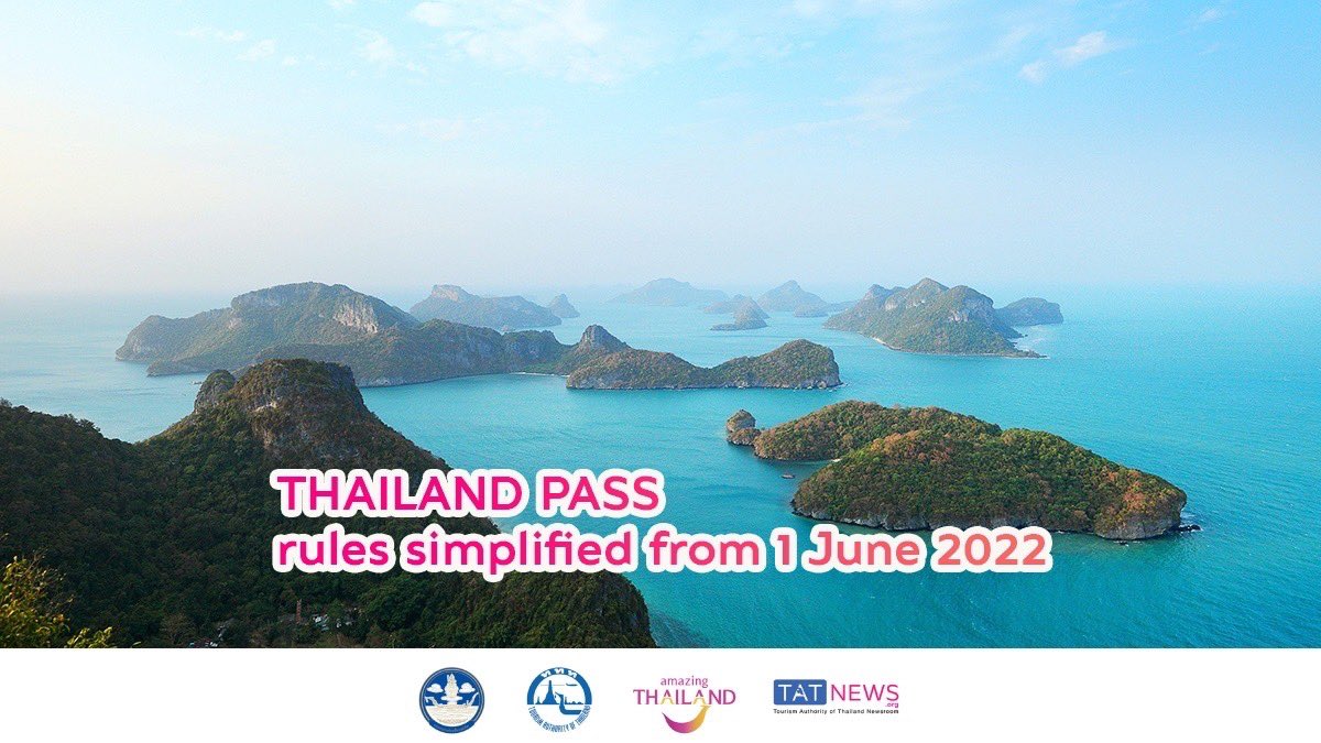 RichardBarrow's tweet photo. ‘Thailand Pass’ registration eased for international arrivals from 1 June 2022. Only essential information is required for foreign nationals to obtain a QR code, with will be issued automatically without a waiting time https://t.co/b5tak9FaDL #Thailand https://t.co/tOCp3do9ng