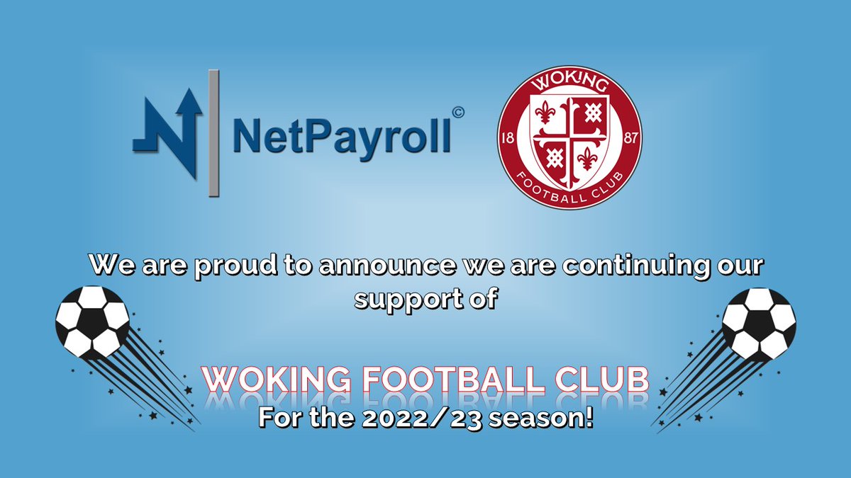 Netpayroll_UK's tweet image. Following the great 2021/22 season,

We are proud to announce our continued support of Woking Football Club for the 2022/23 campaign!

Both of us are extremely excited for this continued partnership and look forward to the future!

@wokingfc
#COYCards #netpayroll #EPL #COYS