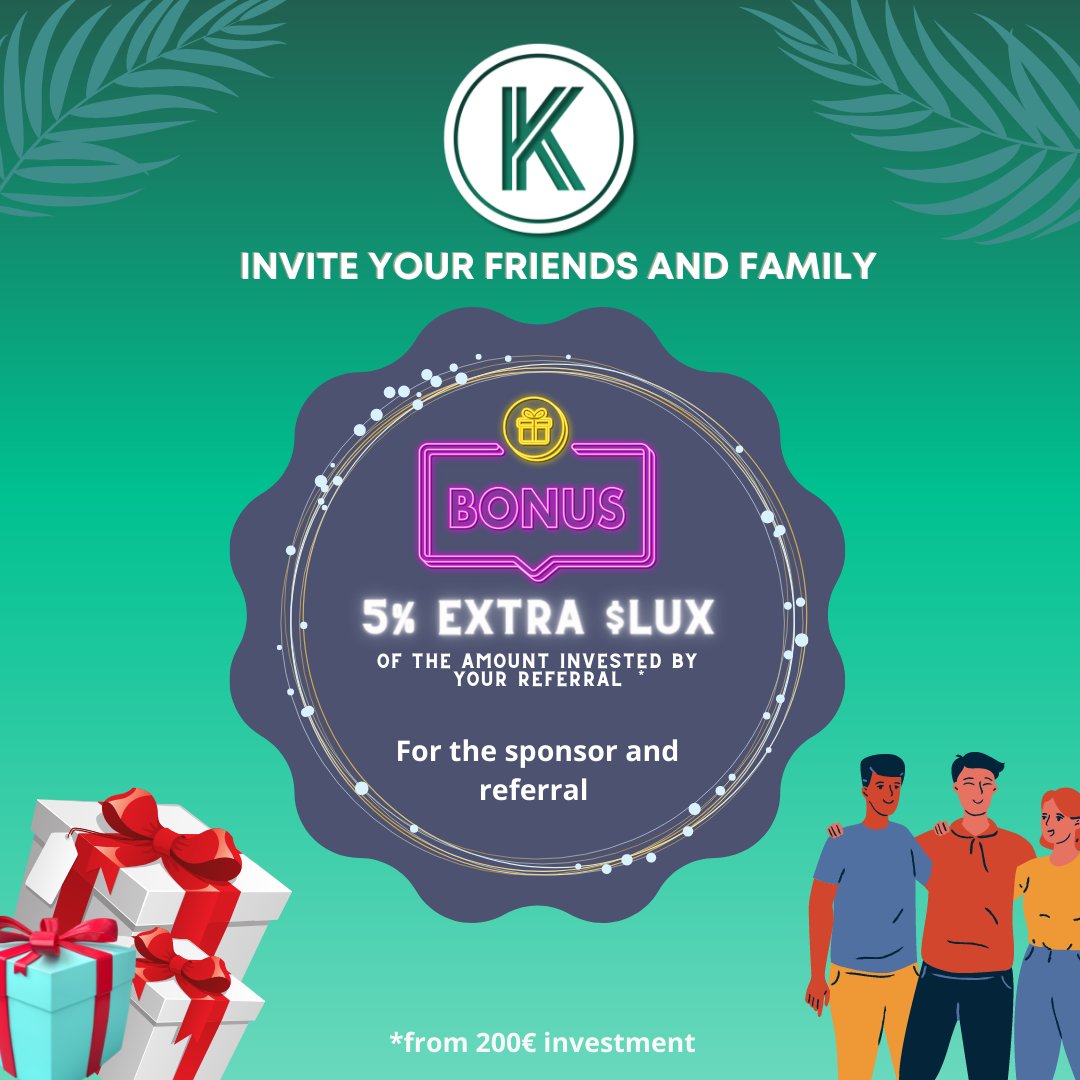 Hello Klapers, want to earn some extra $Lux (DAO token) ? 
🎁 Give you referral link to your friends and family 

To share your link >Klapcoin.com > my account> Share on Twitter or copy/paste

𝐋𝐞𝐭'𝐬 𝐭𝐚𝐥𝐤 𝐨𝐧 𝐓𝐞𝐥𝐞𝐠𝐫𝐚𝐦
t.me/+uiSq_OeIV1k0M…
#ICO #tezos