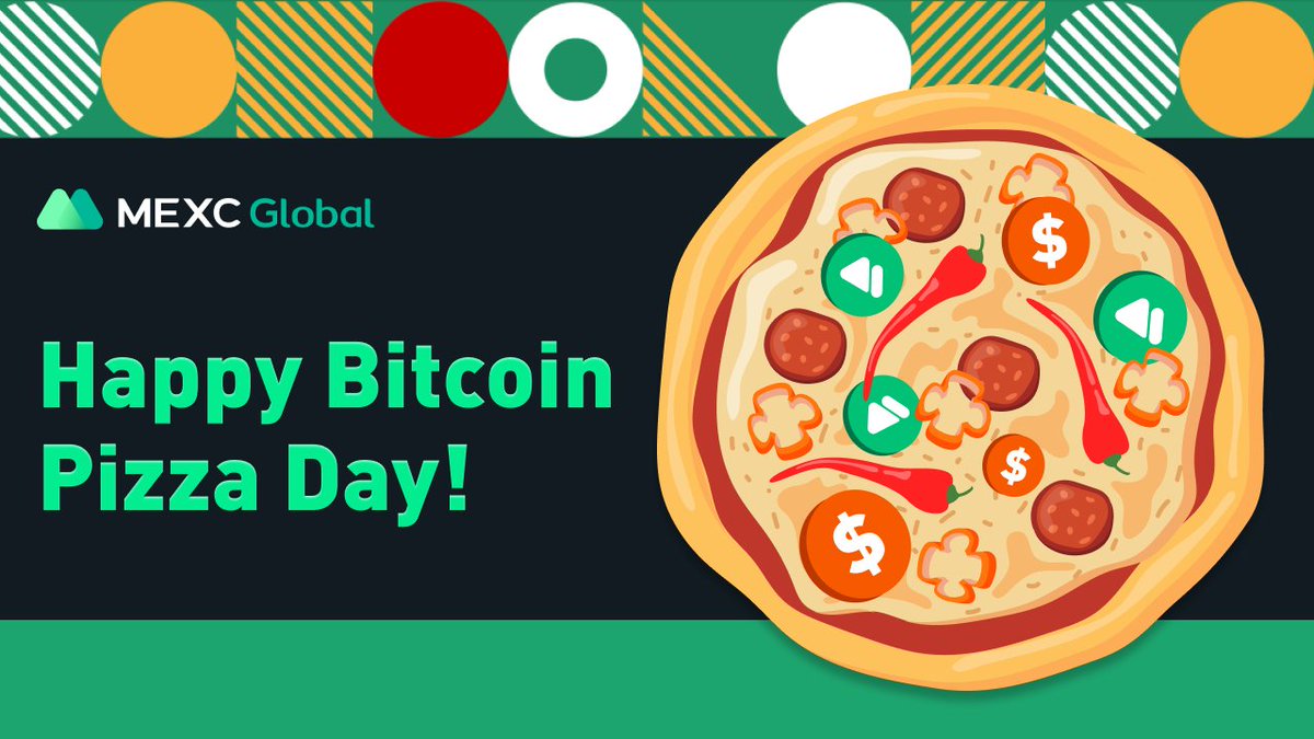 🎉Happy #BitcoinPizzaDay🍕

🎁We're giving away 500 $USDT to celebrate #Pizza day together!

✅Follow <a href="/MEXC_SEA/">MEXC SEA</a> &amp; @MEXC_Fans 
✅Like &amp; RT 
✅Submit the form: bit.ly/3wFu1KG
⏰22 - 24 May, 2022

🌟New Users get 10% off👉bit.ly/3ucityy

#AirdropCrypto #MEXCSEA