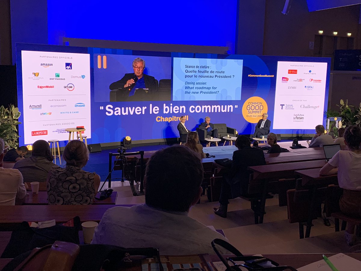 PShahTalim's tweet photo. #commongoodsummit 

Quelle feuille de route pour le nouveau président ?
Avec Jean Tirole et @CGollier de @TSEinfo  et Philippe Aghion @cdf1530
#france #Europe #economie #Climat 
@UT1Capitole @LesEchos @Challenges https://t.co/ToH7CblQ8F