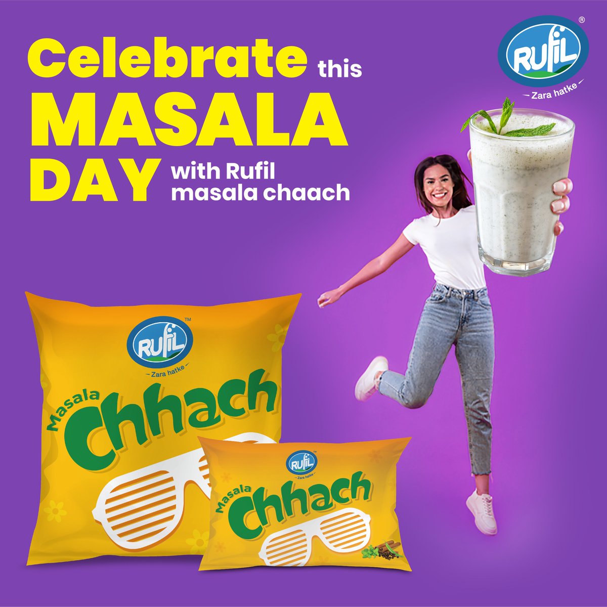 RufilIndia's tweet photo. Iss masala day ko banao aur bhi masaledaar aur satisfying.

Download the Rufil app and treat yourself with the tastiest chaach today!

#Rufil #MasalaDay #ZaraHatke https://t.co/AlBOsd6QBo