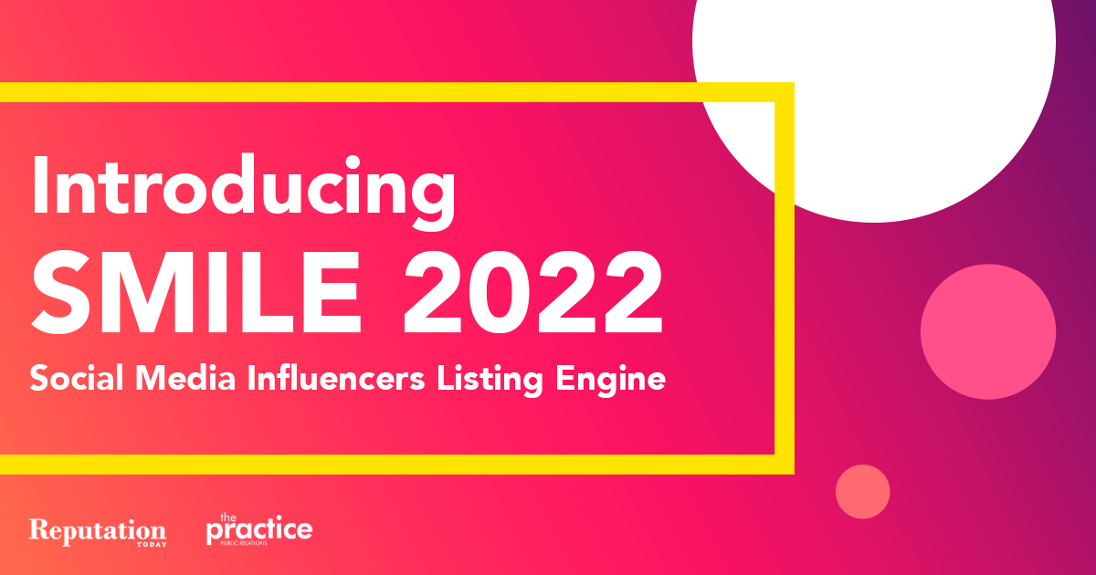 TPRIndia's tweet photo. Introducing the 3rd Annual Social Media Influencers Listing Engine #SMILE2022, powered by @TPRIndia &amp; @RepTodayMag . This comprehensive report sheds light on the Top Communications &amp; PR Influencers of the year, categorising them in cohorts based on their digital prowess. https://t.co/a9m774QYeI