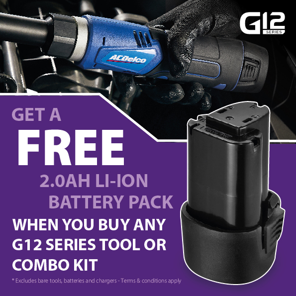 acdelcotoolsuk's tweet photo. ACDelco Platinum Deals 👑

Act fast because this deal must end on Sunday 5th June. 

Check out all of our deals online. >>
https://t.co/beRwwUO5Ds

Buy any G12 Series tool or combo kit and get a free G12 Series Battery. 

Also, get a FREE canvas bag on orders over £60.00. https://t.co/ZxfyeaO8Bu