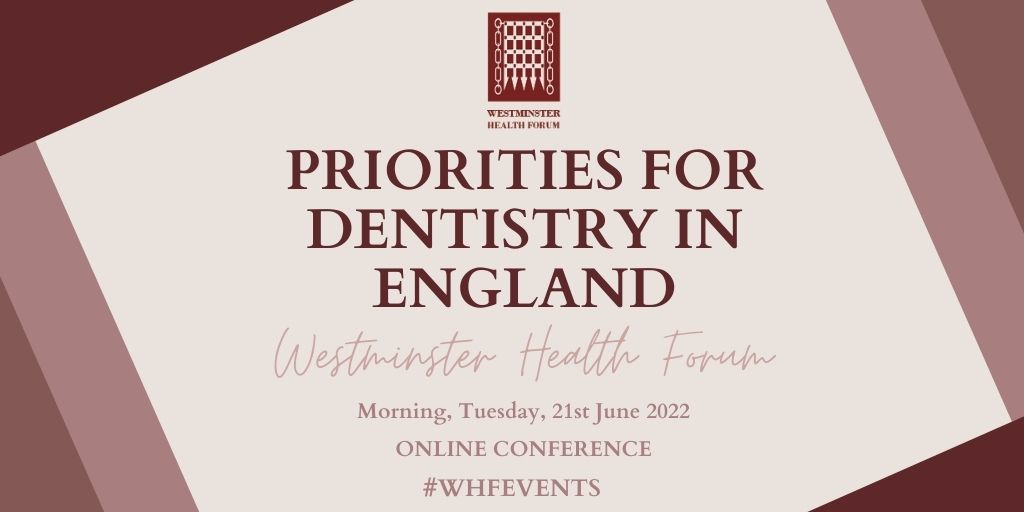 Join <a href="/WHFEvents/">WHF Events</a> on the 21st June to discuss dentistry in England with speakers including <a href="/GDC_UK/">General Dental Council (GDC)</a> <a href="/KingsCollegeLon/">King's College London</a> <a href="/CareQualityComm/">Care Quality Commission</a> <a href="/the_ddu/">The DDU</a> <a href="/GaryMitchellRN/">Gary Mitchell</a> <a href="/englandsteeth/">Toothless in England</a> @AlbadriSondos <a href="/LDCHantsIOW_Web/">LDCHantsIOW_Website</a> <a href="/larkhamhouse/">Larkham House Dental</a> <a href="/Ben_Atkins/">Ben Atkins</a> <a href="/TheBDA/">BDA</a>! More info: bit.ly/36WGz7G