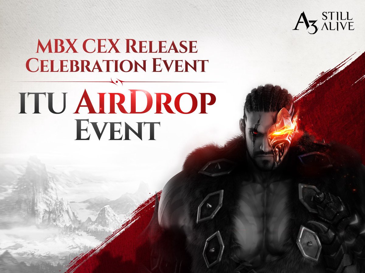 MARBLEXofficial's tweet photo. It's time for the #A3 #ITU #Airdrop Event! A total of 100,000 ITUs are prepared as rewards!

Period🕑
 - 5/20 (Fri) 18:00 ~ 6/3 (Fri) 14:00 (UTC+9)

Details 🎉
 - Reach over 160 entries in Gleam
 - Download #MARBLEX Wallet and A3: STILL ALIVE
 - Participate in Gleam missions https://t.co/9fUkzAMUNH