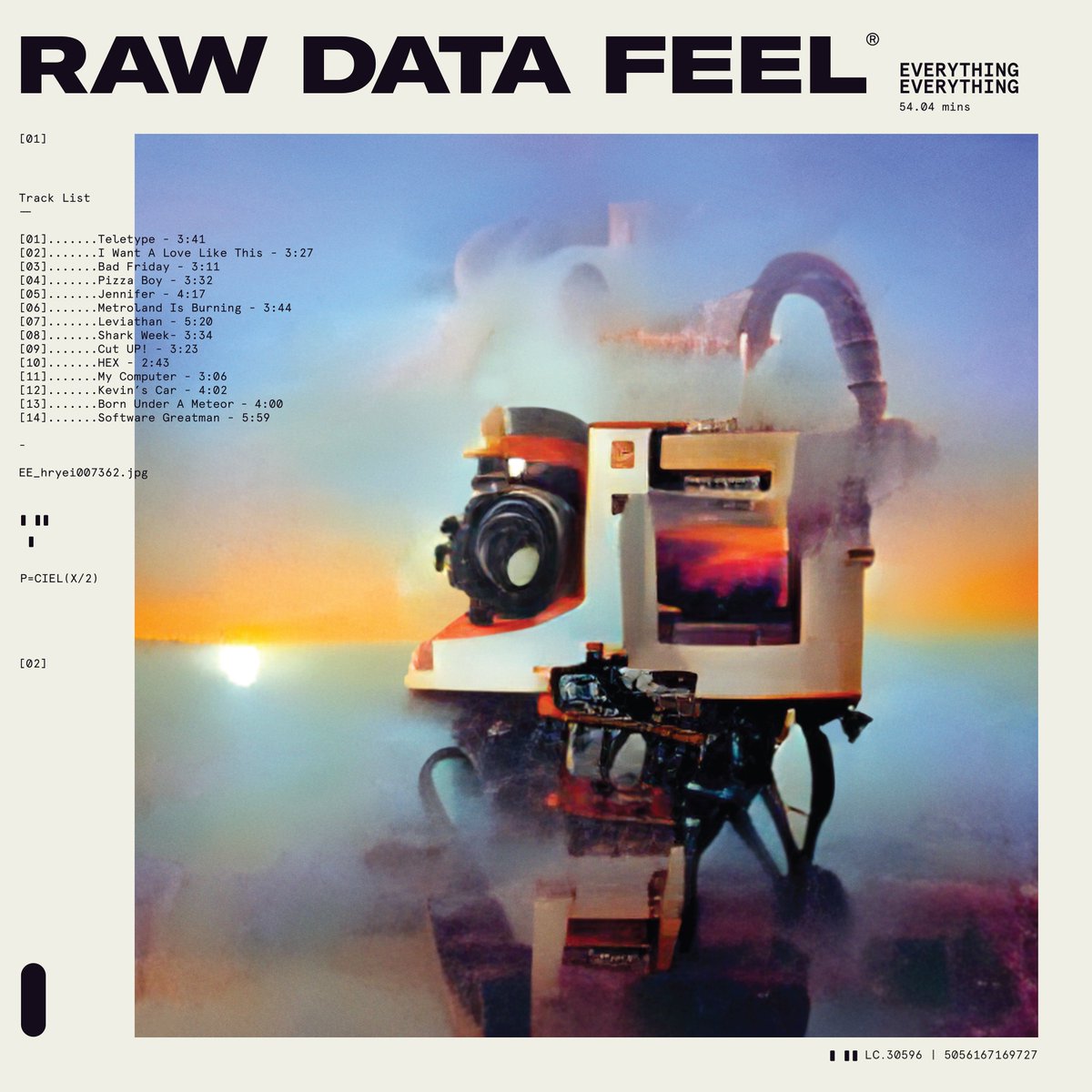 Noiselessmusic's tweet image. E #sextou, galera! Dia de destaques de lançamentos da semana.
. 
Começamos com o esperado álbum #RawDataFeel dos sempre criativos @E_E_ (Everything Everything).

A resenha tá no forno: