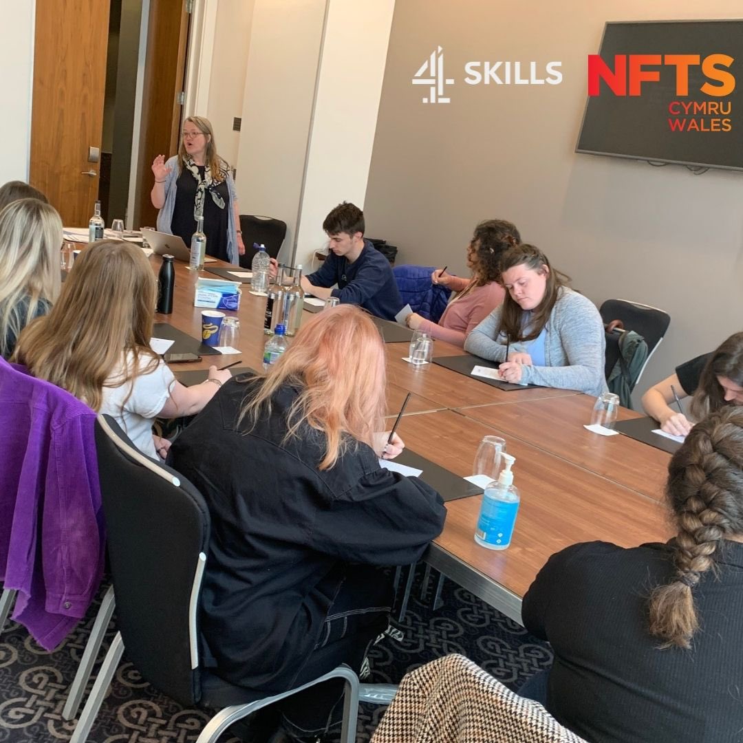 NFTSCymruWales's tweet photo. Everyone heads down, taking notes and listening intently to #janearnell Casting Director in todays taster day with @NFTSFilmTV @Channel4Skills #castingforfiction #freetasterdays https://t.co/iIw9Dc415a
