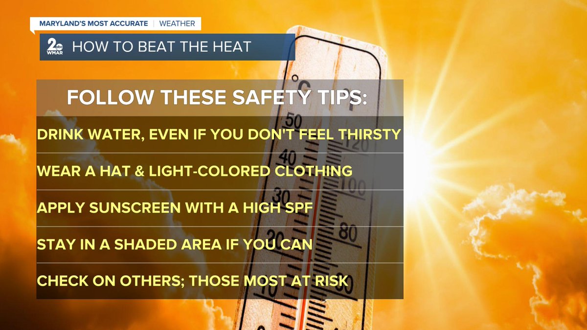 Lynette Charles (@lynettecharles) on Twitter photo Hot & humid for Black-Eyed Susan Day & Preakness. Today will be the 1st 90 degree day since last September. Check out some tips to cope with the heat. <a href="/WMAR2News/">WMAR-2 News</a> <a href="/WMAR2Weather/">WMAR Weather</a> #GMM2 #Baltimore #Howard #Annearundel #Kent #Queeneannes #Talbot #Cecil #Harford #Carroll Hot & humid for Black-Eyed Susan Day & Preakness. Today will be the 1st 90 degree day since last September. Check out some tips to cope with the heat. <a href="/WMAR2News/">WMAR-2 News</a> <a href="/WMAR2Weather/">WMAR Weather</a> #GMM2 #Baltimore #Howard #Annearundel #Kent #Queeneannes #Talbot #Cecil #Harford #Carroll