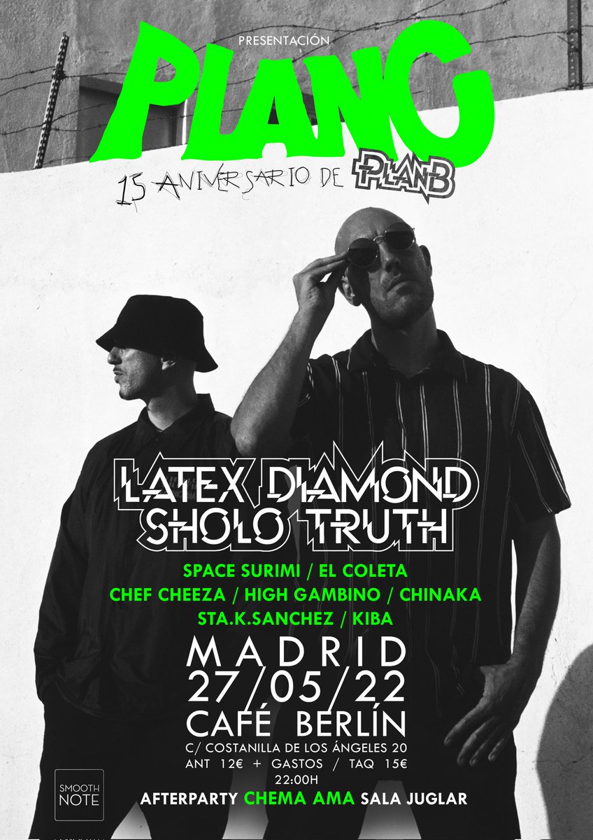 PLANB_ADMON's tweet photo. El próximo viernes @LATEX_DIAMOND
Y @SholoTruth presentan PLANC! 
https://t.co/F64fZWLQ51 https://t.co/Amnh2kVUSS