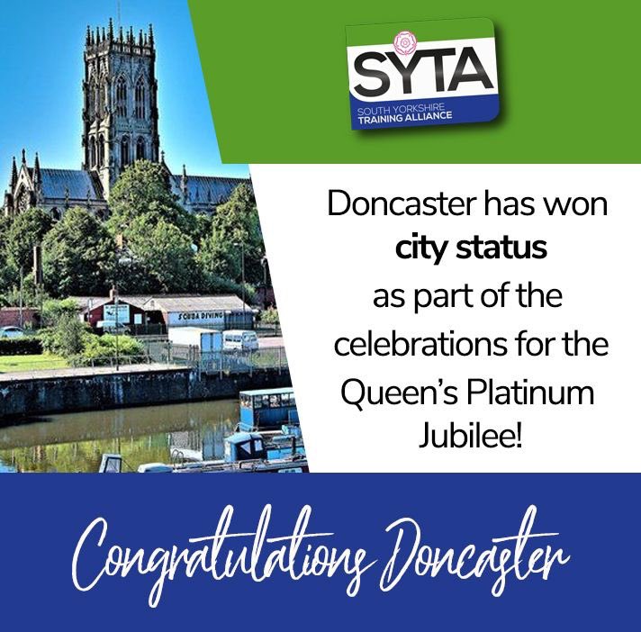 Doncaster has become one of the UK's newest cities! 😍

Doncaster has won city status as part of the celebrations for the Queen’s Platinum Jubilee! 👑 

What an amazing achievement this is for Doncaster and the opportunities that could open up for the area are incredible! 👏🏼